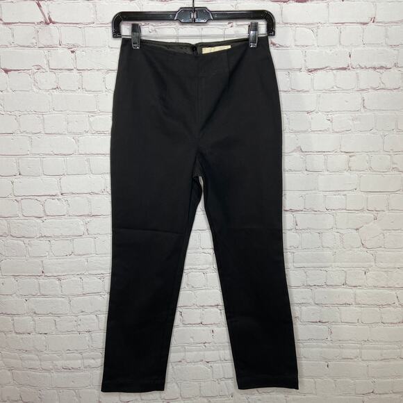 NEW Most of All Black Davey Pant Womens 0 Career Flat Front Dress Pants Crop - Picture 2 of 5